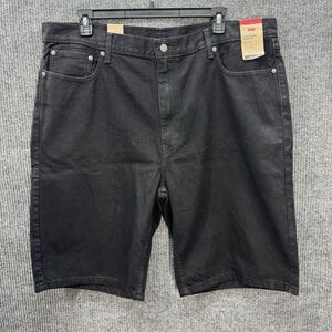 Levi's 469 Shorts Men’s 42 Black Loose Fit Baggy 5-Pocket Jean Denim 12” Ins NEW